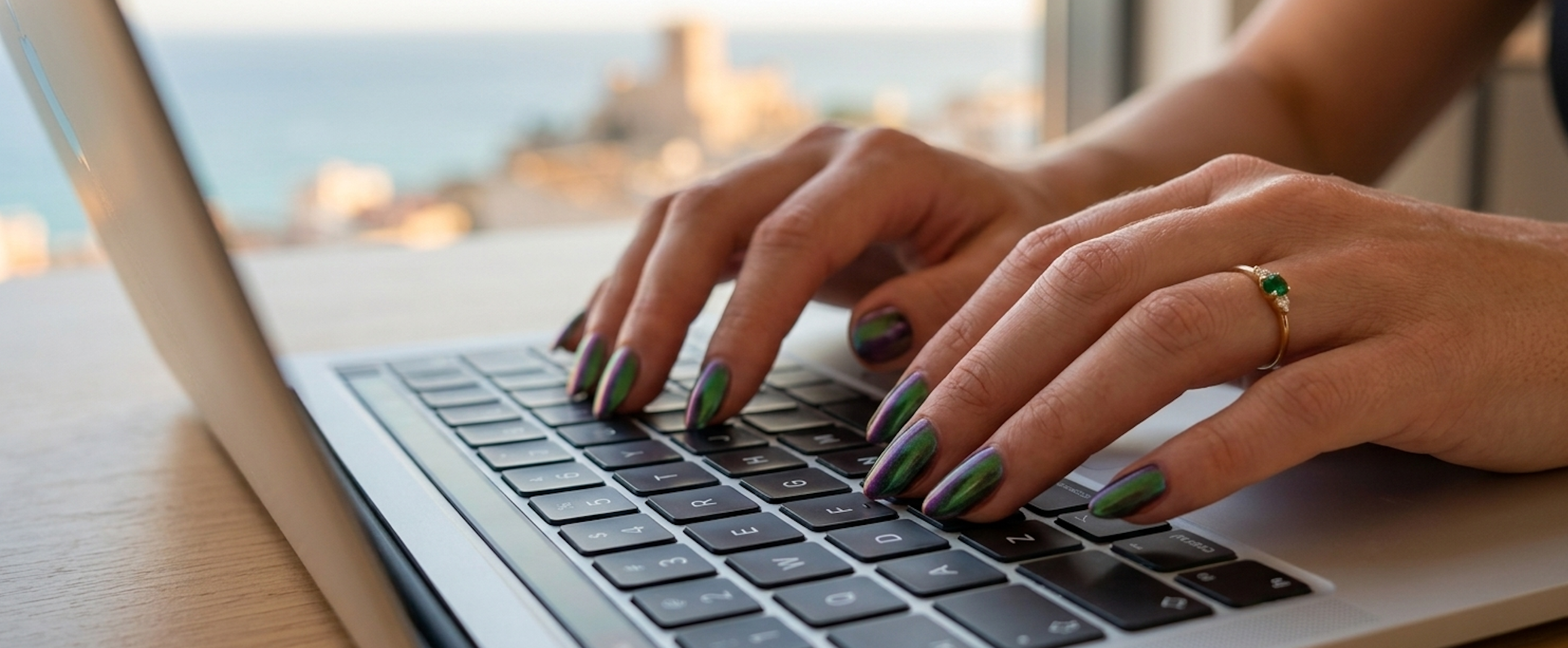 Persona escribiendo en el portátil, trabajando en el blog de Avintra